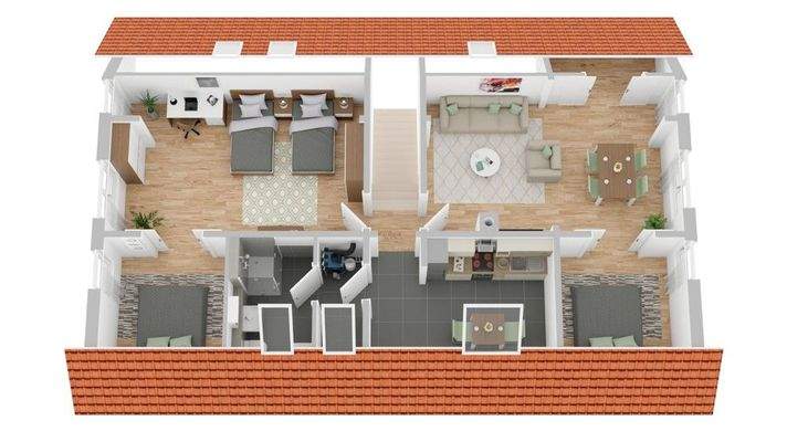 Grundriss Dachgeschoss Gechgeschosswohnung