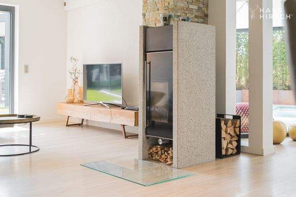 Wohnbereich mit Kamin