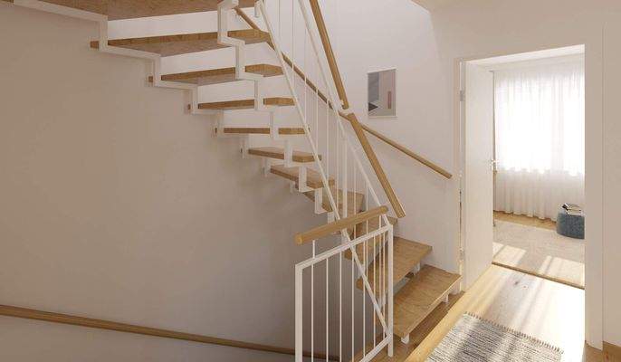 Heller und freundlicher Flur im Obergeschoss