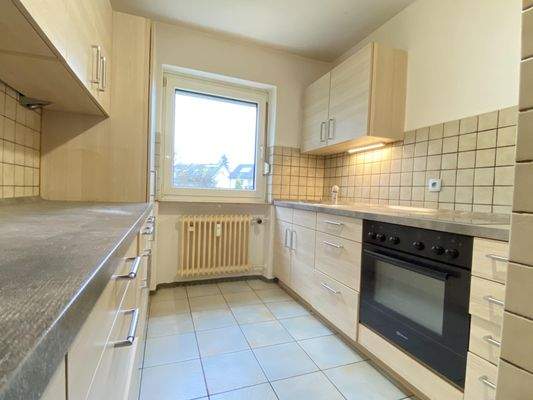 Die vorhandene Einbauküche