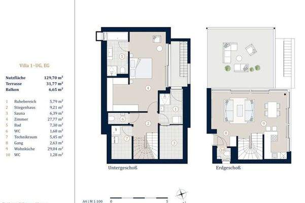 Untergeschoss & Erdgeschoss