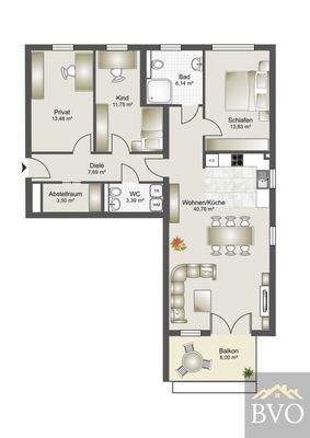 Grundriss 1. und 2. Obergeschoss