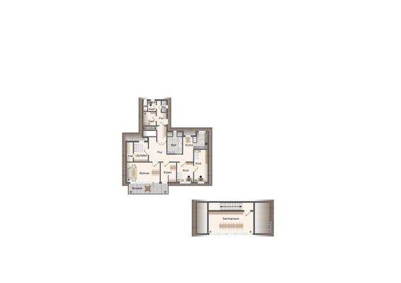 Restaurant/Saal Dachgeschoss (Privatwohnung/Seminarraum))