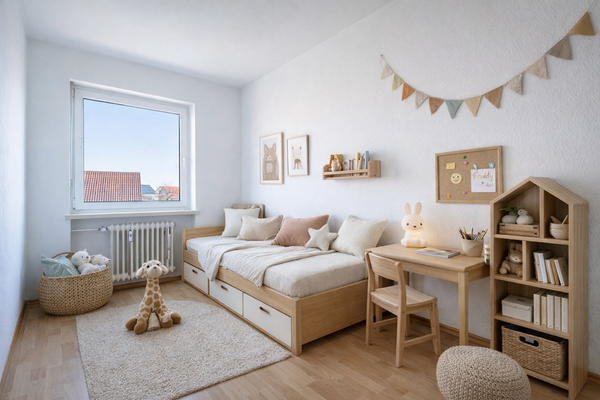 Kinderzimmer virtuell möbliert