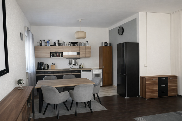 Küche und Essbereich