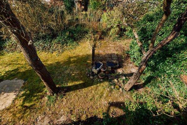 Obergeschoss, Blick in den Garten 