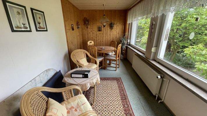 Veranda mit Sitzgelegenheit