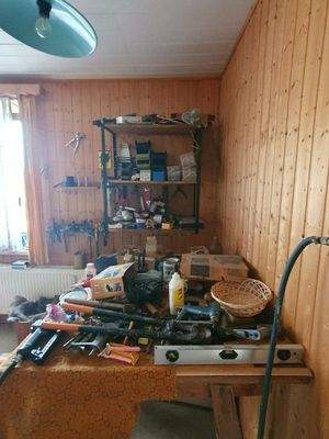 Werkstatt im Anbau (Zwischengeschosse)