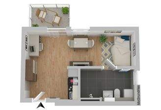 Grundriss - Das ist eine Animation und entspricht nicht der Produkt- und Leistungsbeschreibung