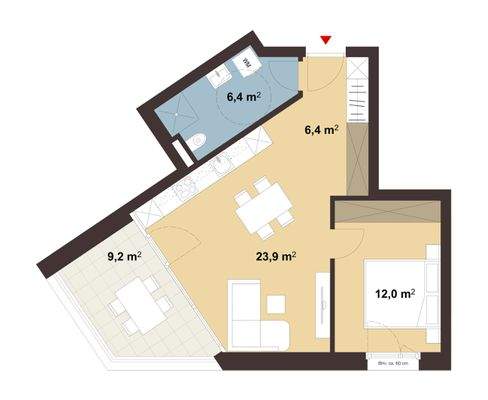Grundriss Whg 13 Sebastianstraße in Feldkirch
