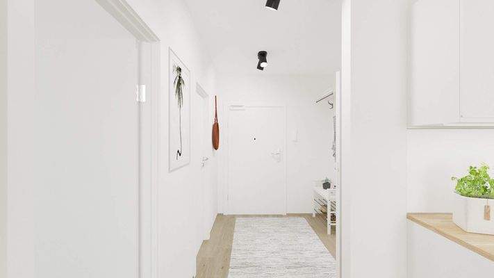 Visualisierung des Eingangs der Ferienwohnung