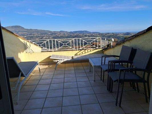 schlafzimmer mit panoraTerasse