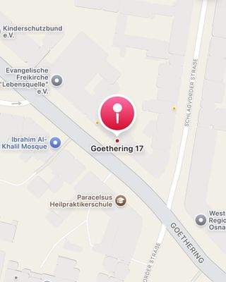 Kartenansicht Goethering 17