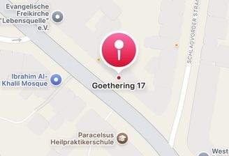 Kartenansicht Goethering 17