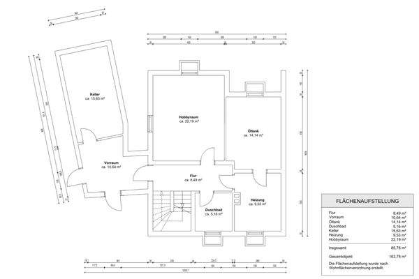 Grundriss Untergeschoss
