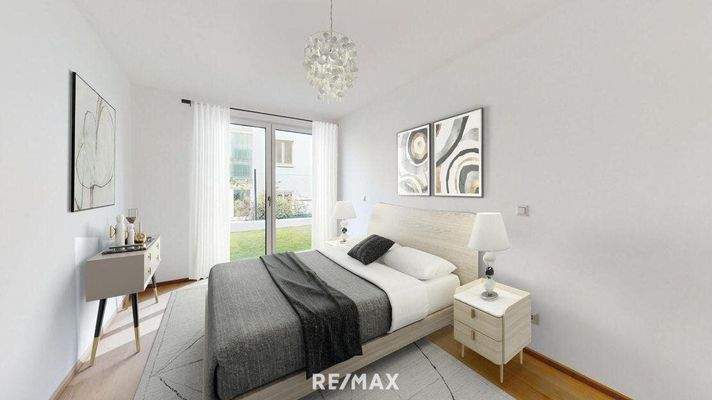 Schlafzimmer | Ausgang in den Garten