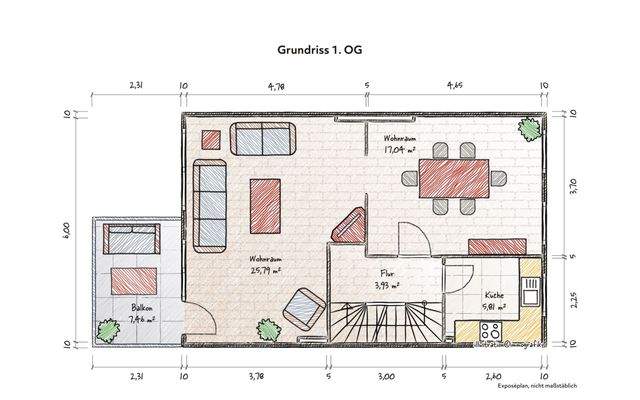Grundriss 1. Obergeschoss