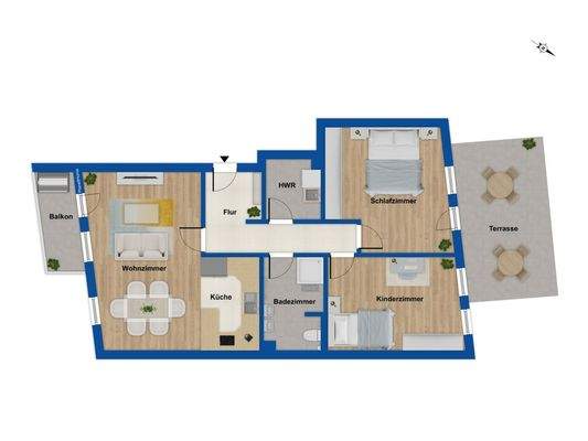 Grundriss Erdgeschosswohnung