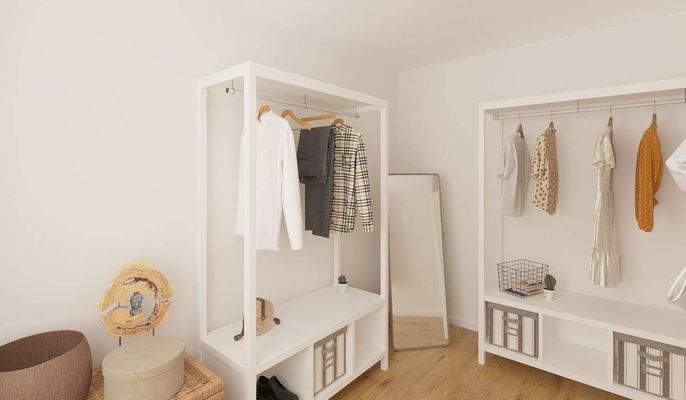 Ankleide im Schlafzimmer