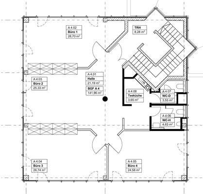 Bürofläche 4. OG im Turm