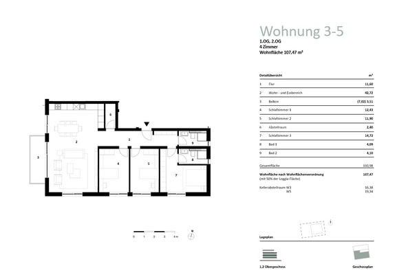 Grundriss Wohnung Nr. 3