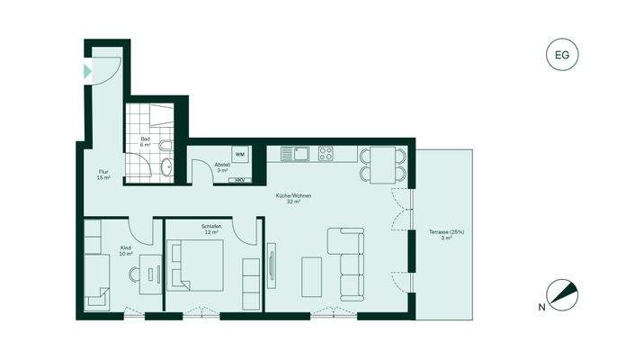 Grundriss der Eigentumswohnung