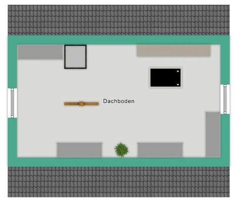 Spitzboden (Grundriss nicht maßstabsgetreu)