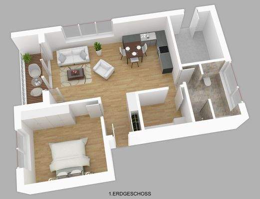 Grundriss_Wohnung 2- EG - rechts - 0261