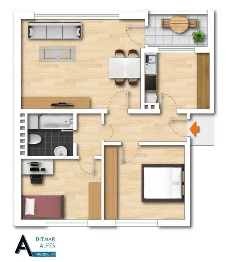 Komplett modernisierte 3-Zimmer-Wohnung in Arnsberg - ab 15.05.2023 verfÃ¼gbar