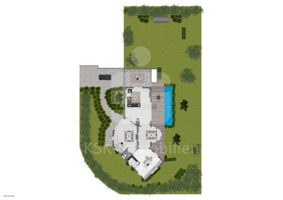 Erdgeschoss mit Außenbereich