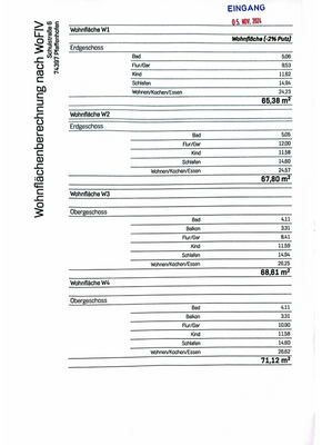 Wohnflächenberechnung S. 1