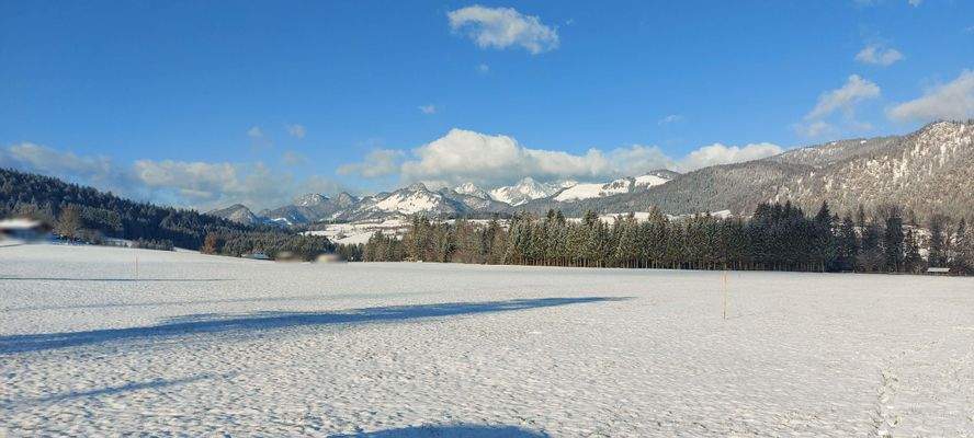 Ausblick auf die Berge - Winterwonderland 