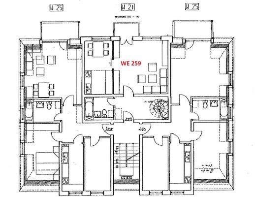 Grundrissplan Dachgeschoss (1. Ebene)