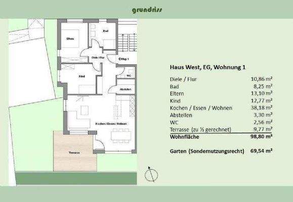 Grundriss Wohnung 1