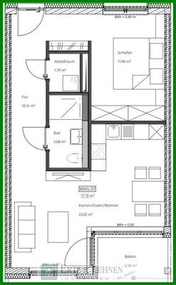 Grundriss Wohnung Nr. 7