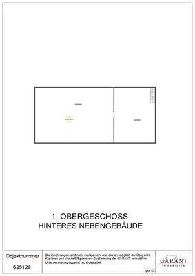 Grundriss Obergeschoss hinteres Nebengebäude