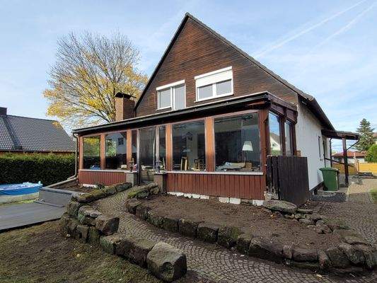 Südseite mit Wintergarten 