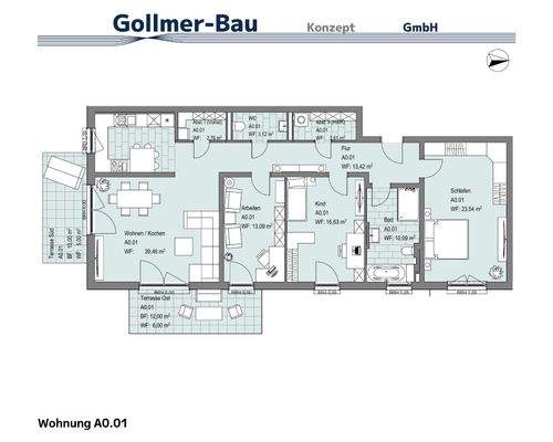 Grundriss Wohnung A0.01