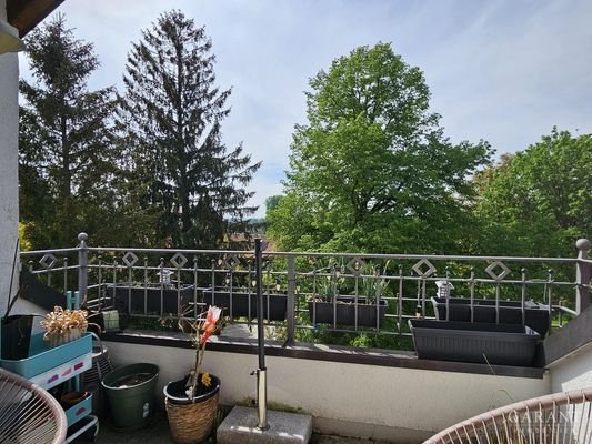 Balkon mit Blick ins Grüne