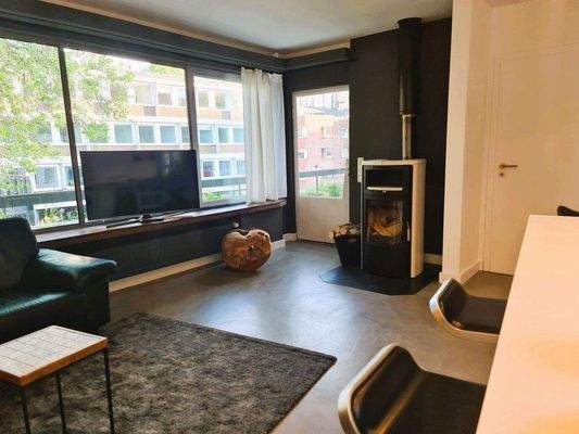 Wohnzimmer mit Kaminofen