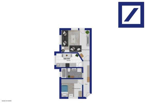 Grundriss EG Einliegerwohnung