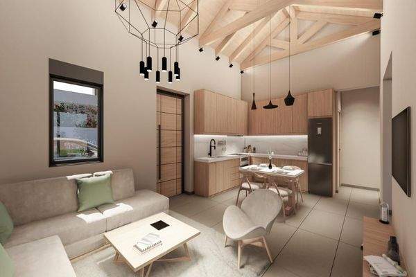 Kreta, Vamos: Projektresidenz mit Meerblick und Swimmingpool