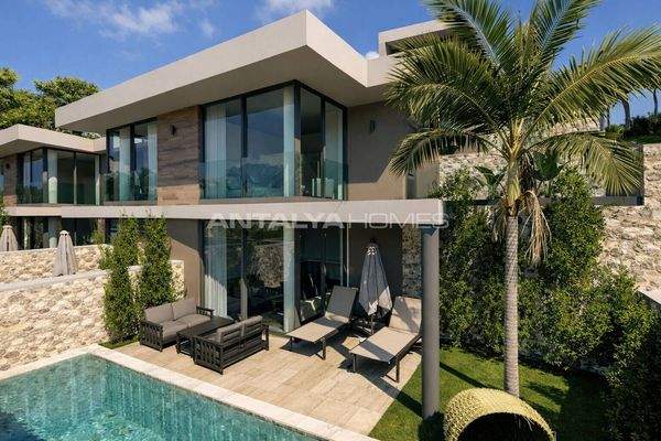 Off-Plan Houses with Sea Views in Antalya Kalkan