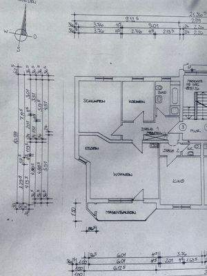 Grundriss mit Bemaßung