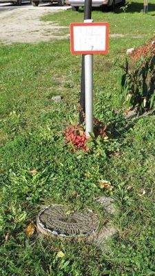 Kennzeichnung Verlauf Schmutzwasserleitg. 