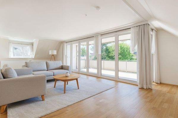 Wohn-/ Essbereich - Wohnzimmer, Skandinavisch - (KI generiert)