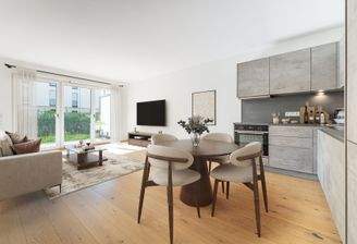 Wohn-, Essbereich (virtuelles staging)