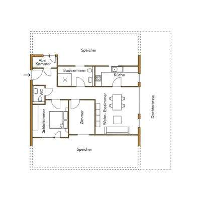 Grundriss Penthouse-Wohnung 9