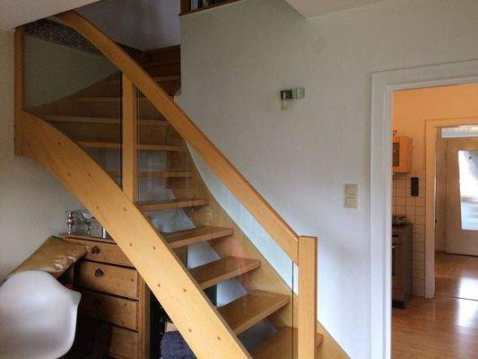 Treppe zum ausgebauten Spitzboden