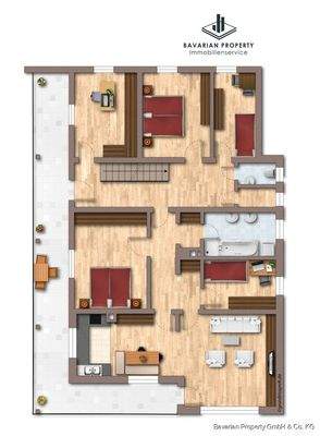 Grundriss 1. OG (Gestaltungsbeispiel)